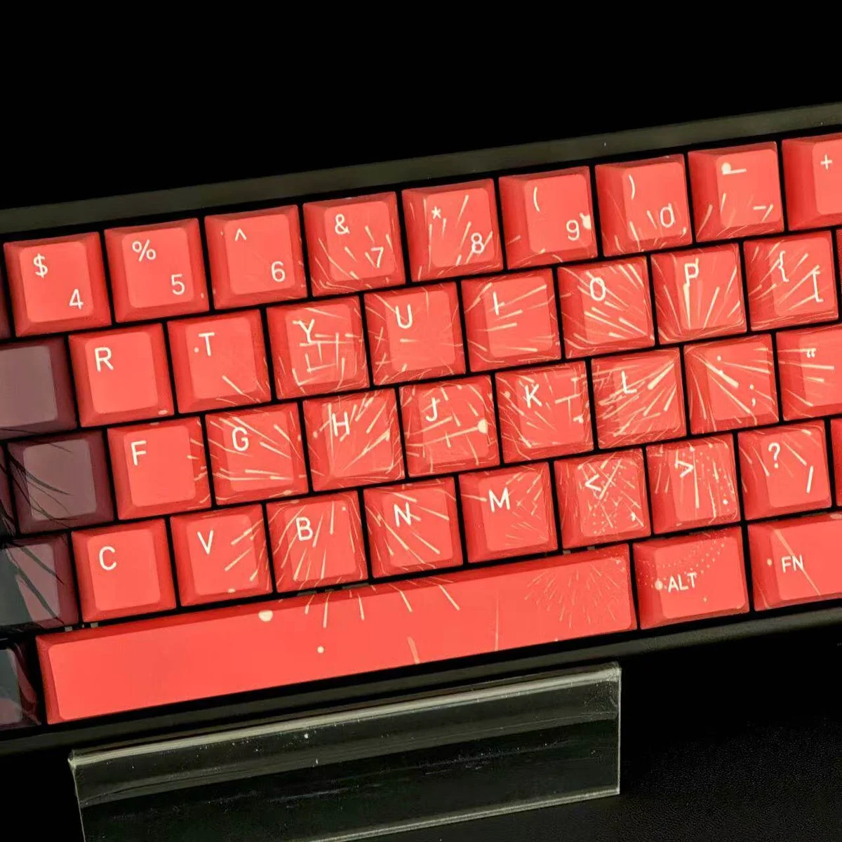 Full layout view of the Snake Woman PBT Keycap Set showcasing mythical design