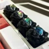 Space Dog Keycaps Handcrafted resin Space Dog installed on a mechanical keyboard setup