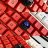 Detailed texture view of Space Dog Keycaps Handcrafted resin Space Dog design and material