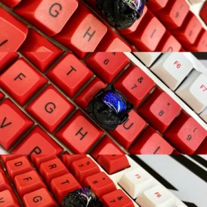 Detailed texture view of Space Dog Keycaps Handcrafted resin Space Dog design and material