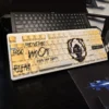 Valorant Team Heretics Keycap Set Valorant installed on a mechanical keyboard setup