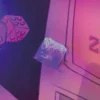 Close-up of Valorant Waylay Skill R4 keycap on a mechanical keyboard