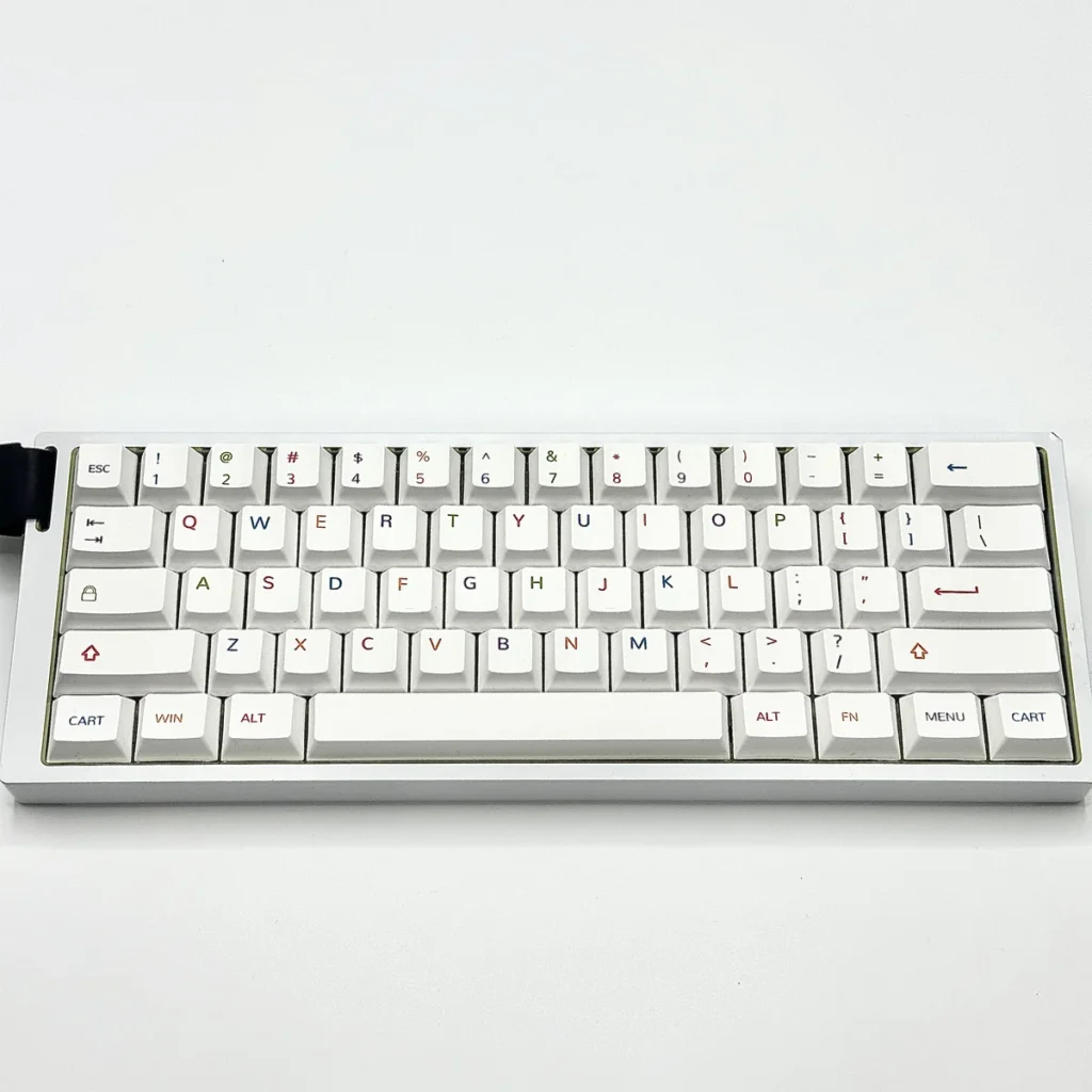 Vibrant colorful PBT keycap set on mechanical keyboard