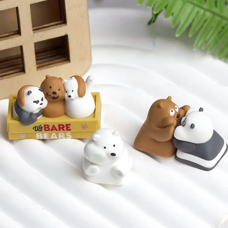 We Bare Bears Ice Bear detailed character keycap close-up