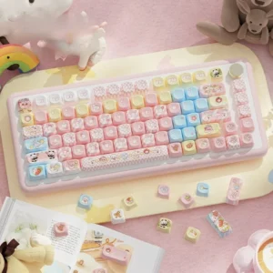 Whimsical Claw Machine PBT Keycap Set on a mechanical keyboard