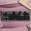 Zero Two Keycap Set with Sakura motifs on a mechanical keyboard