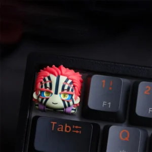 Demon Slayer Akaza artisan keycap for mechanical keyboards