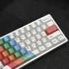 Side profile of Artistic Painted Cherry Keycap Artistic PBT showing keycap set shape and fit