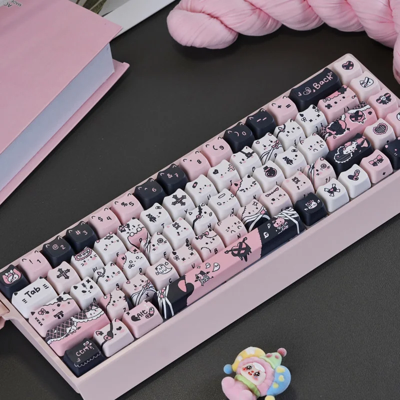 Full layout view of 130-key Black Cat set