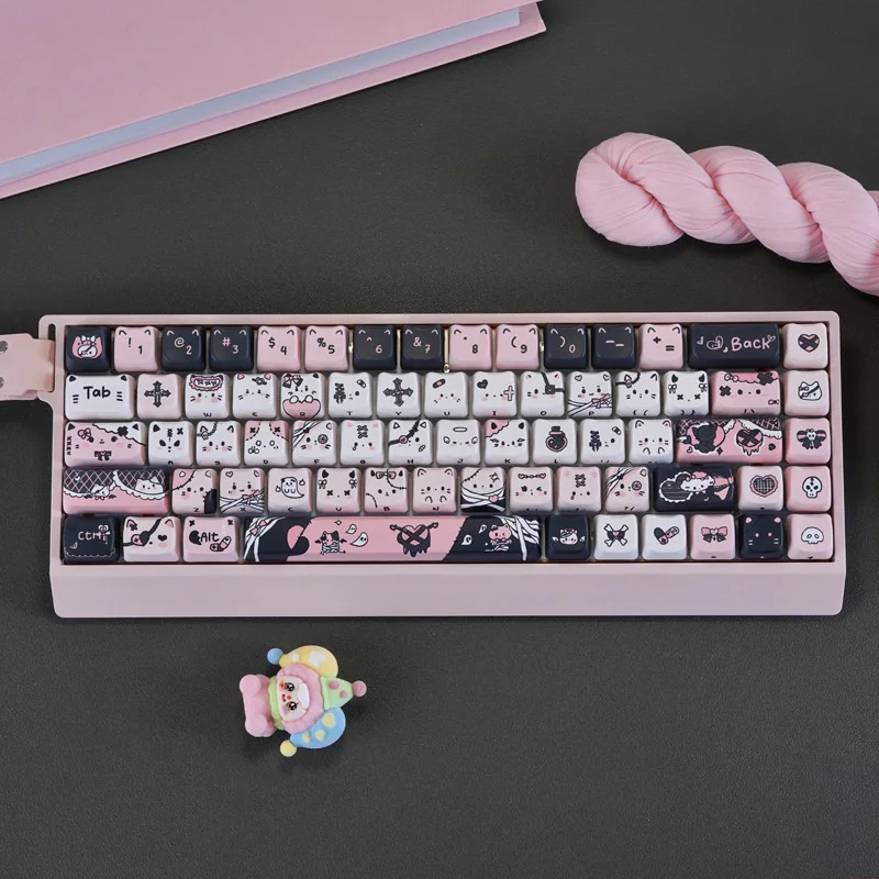 Black Cat Pbt Keycap Set Keyboard product image