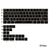 Assortment of Black Gold Baroque keycaps, including accent keys, displaying the full range of ornate designs.
