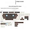 Layout diagram of the 130-key Brown Sugar Boba set, indicating compatibility with various keyboard sizes.