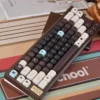 Side profile view of Brown Sugar Boba keycaps, illustrating the uniform MOA profile.