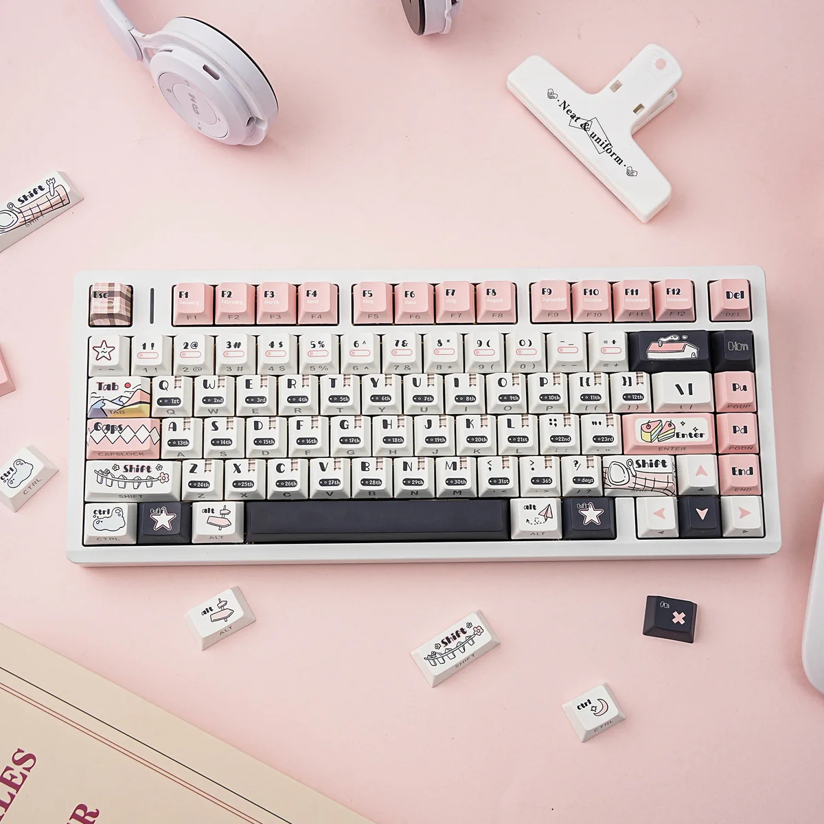 Calendar Pbt Keycap Set Full Keyboard product image