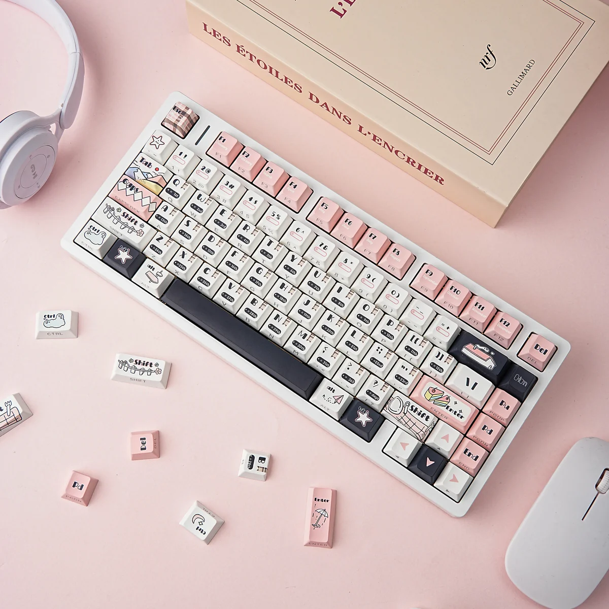 Texture shot of a PBT keycap, emphasizing the durable, matte finish resistant to shine.