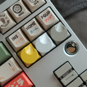 Celestial Moon Artisan Keycap on mechanical keyboard