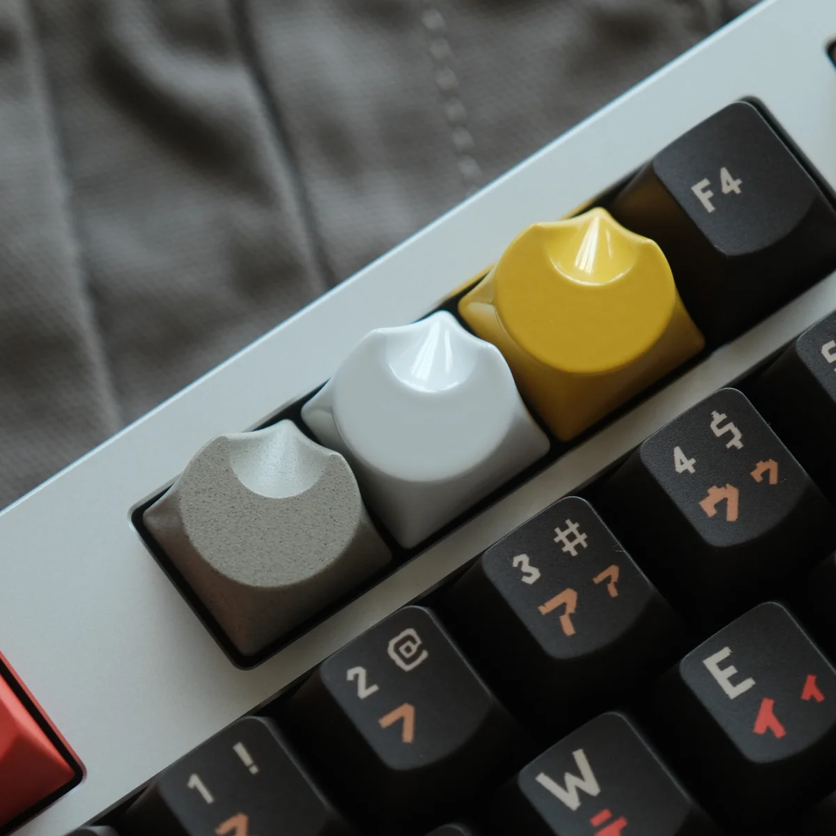 Side view of Celestial Moon Keycap showing ergonomic Cherry profile