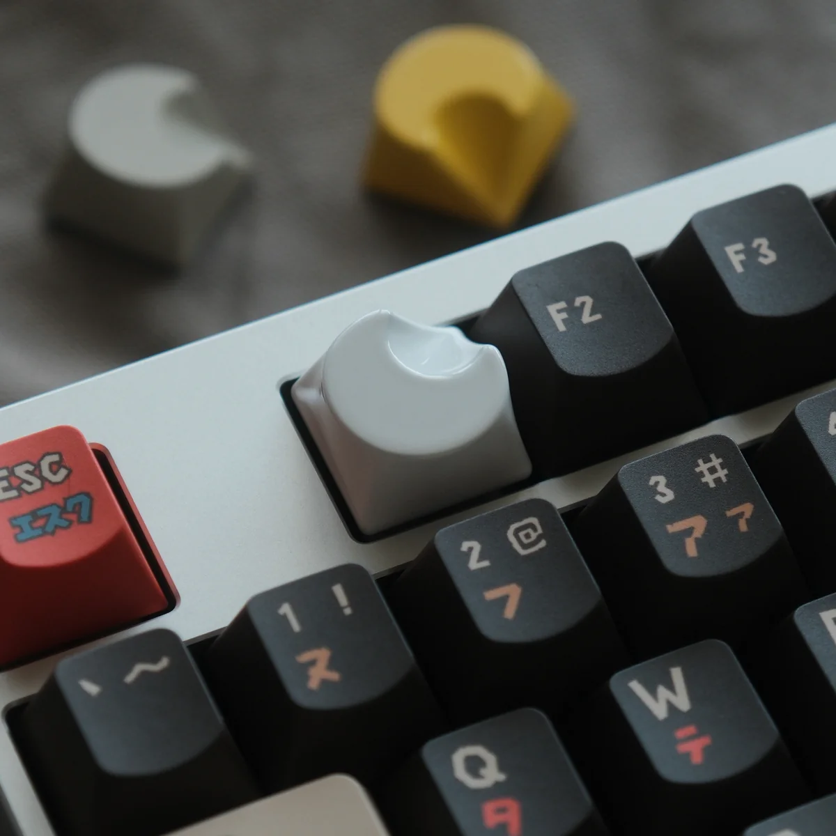Custom keyboard accessory with sleek, moon-themed design