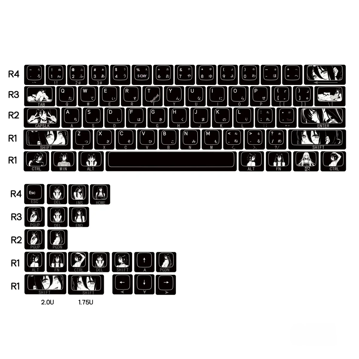 Chainsaw Man Reze Pbt Keycap Set Backlit Keyboard product image