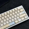 Side profile of Cloud Floral Cherry keycaps, illustrating ergonomic sculpt and PBT texture