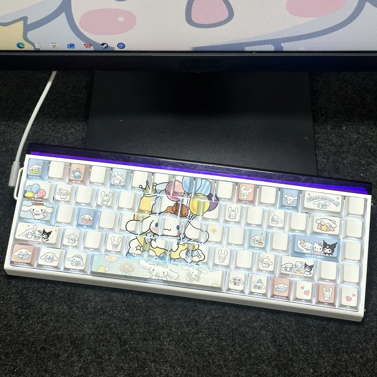 Cinnamoroll Pbt Keycap Set Mechanical Keyboard product image