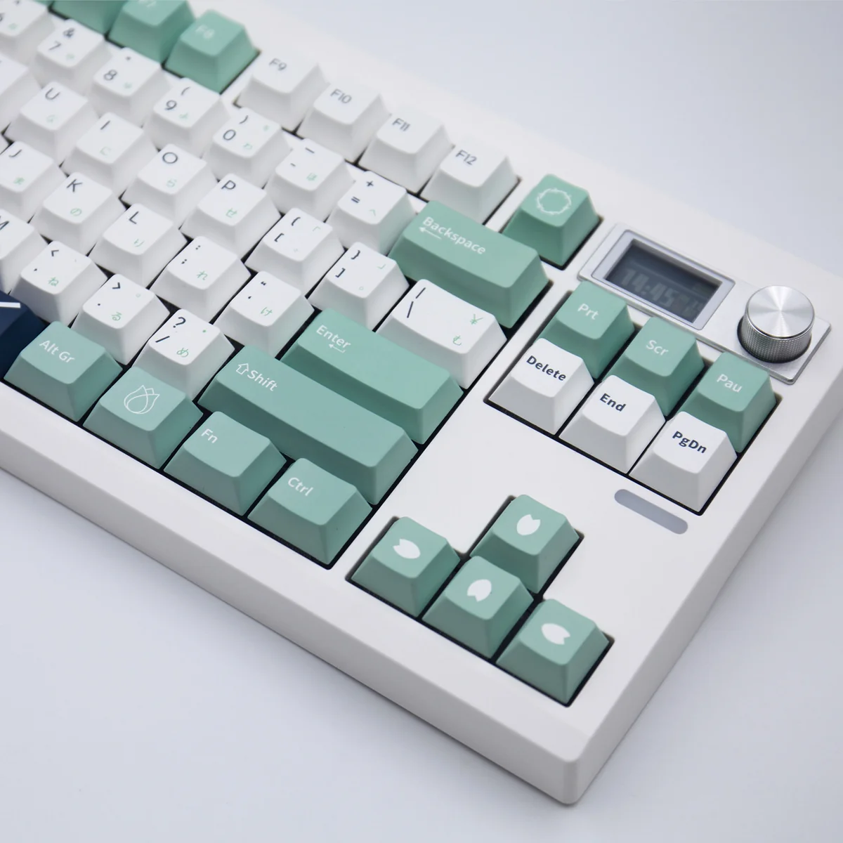 Dark Blue Classic Emblem Keycap Set with heraldic designs