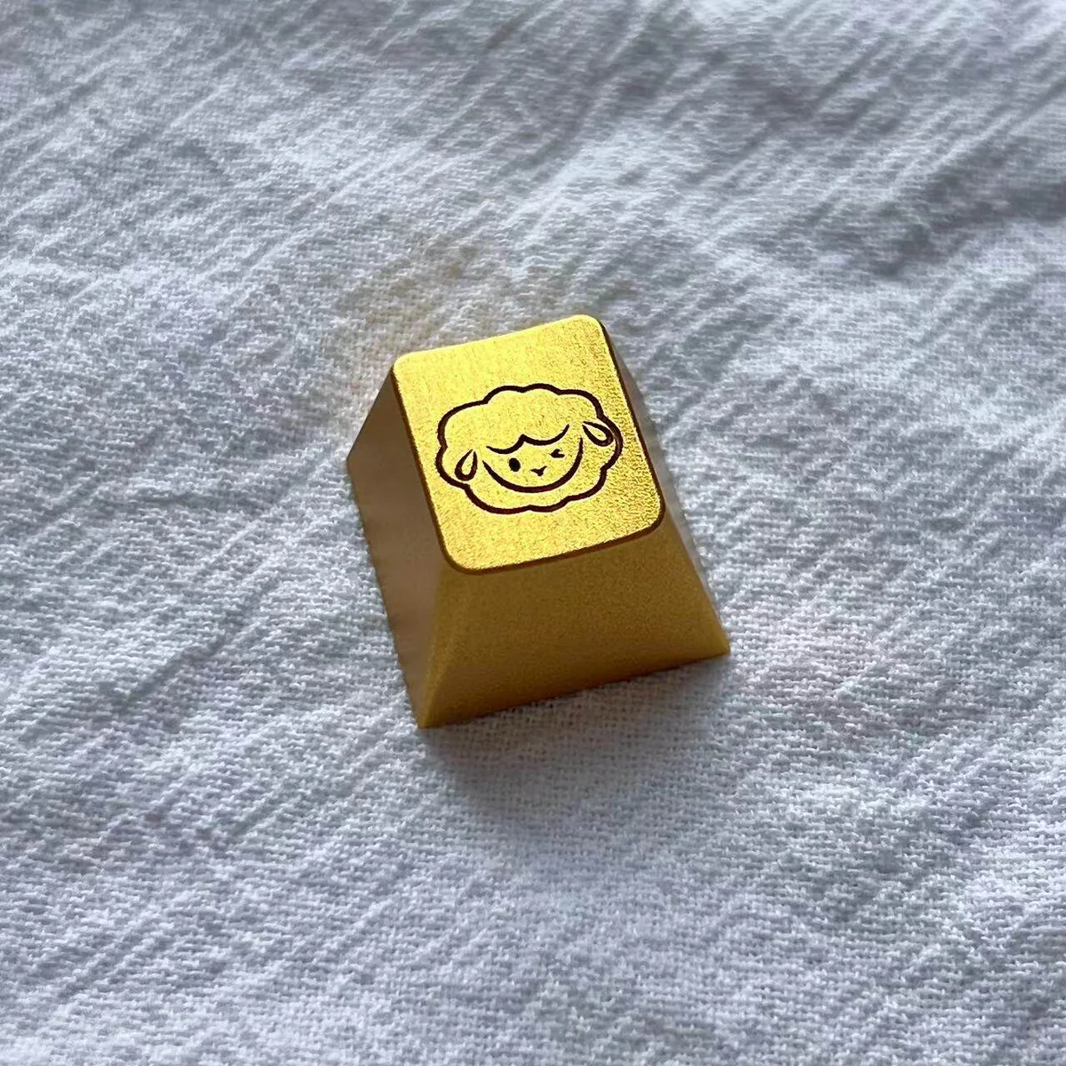 Cute Sheep Keycap installed as ESC key on a full-size keyboard