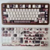 Full view of Dark Rose Keycap Set installed on a mechanical keyboard