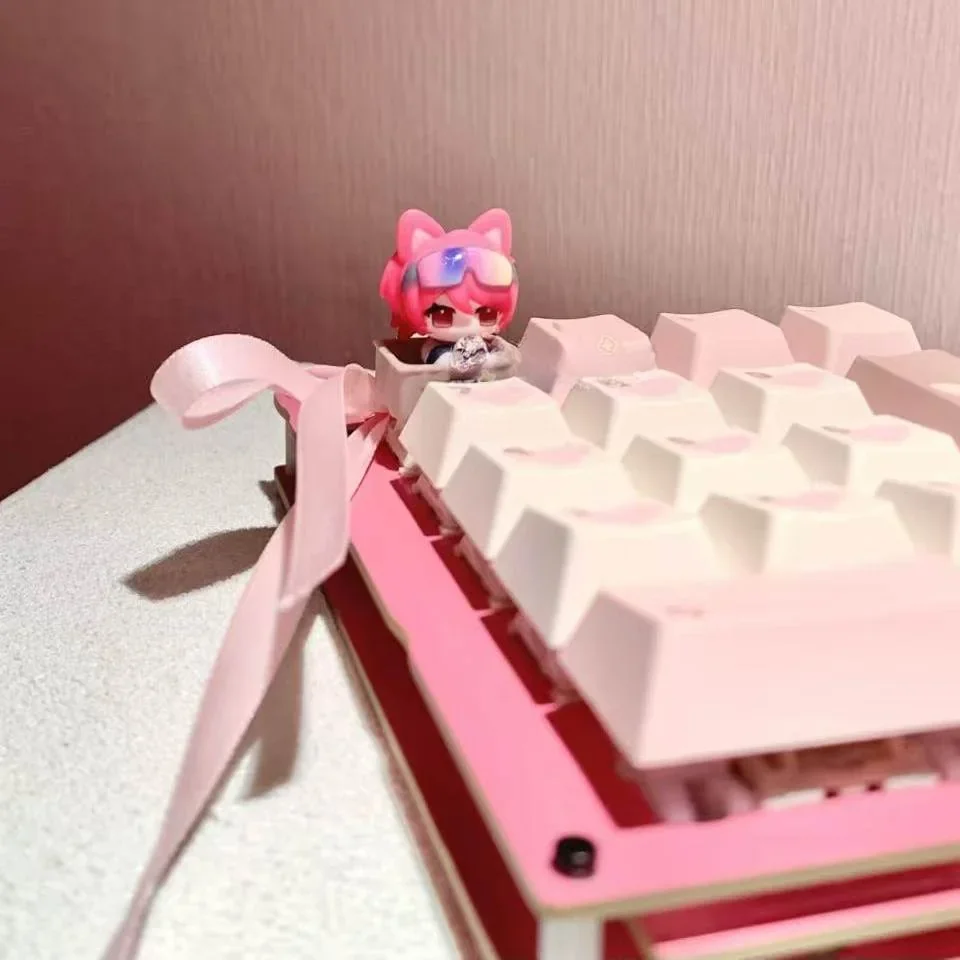 Delta Force Zoya Cat keycap on mechanical keyboard