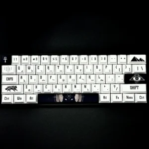 Egypt PBT Cherry Profile Keycap Set on mechanical keyboard with ancient Egyptian symbols