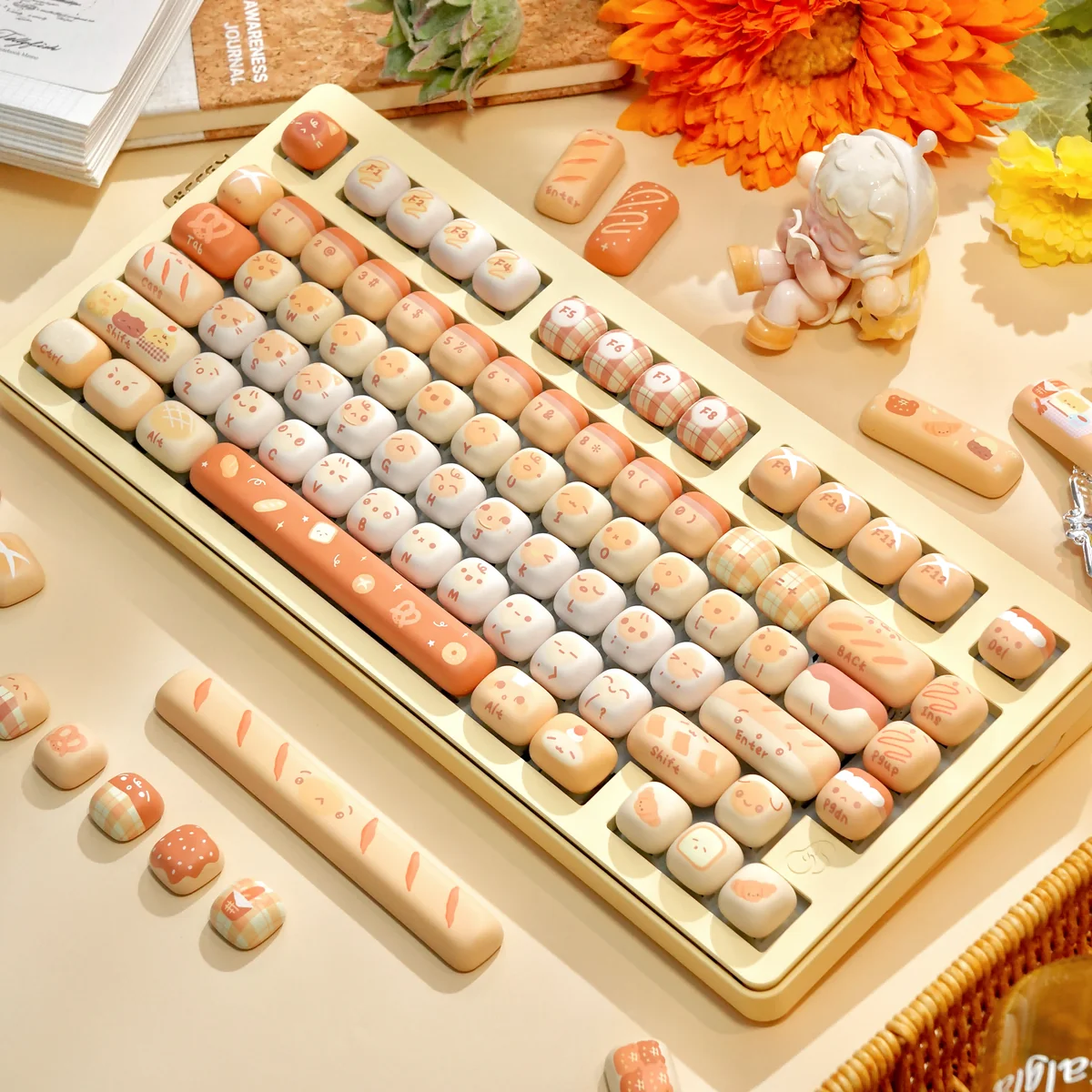 Ergonomic design of Mantou MOG keycaps for comfortable typing