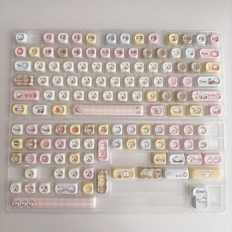 Ergonomic MOA profile PBT keycaps Chiikawa
