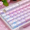 Fair Isle Cat Keycap Set installed on a minimalist mechanical keyboard setup