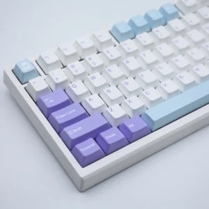 Full Fairytale PBT Dye-Sub Keycap Set on mechanical keyboard with dreamy purple hues