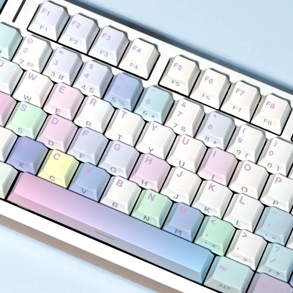 Full view of the Dreamy Bubble PBT keycap set layout