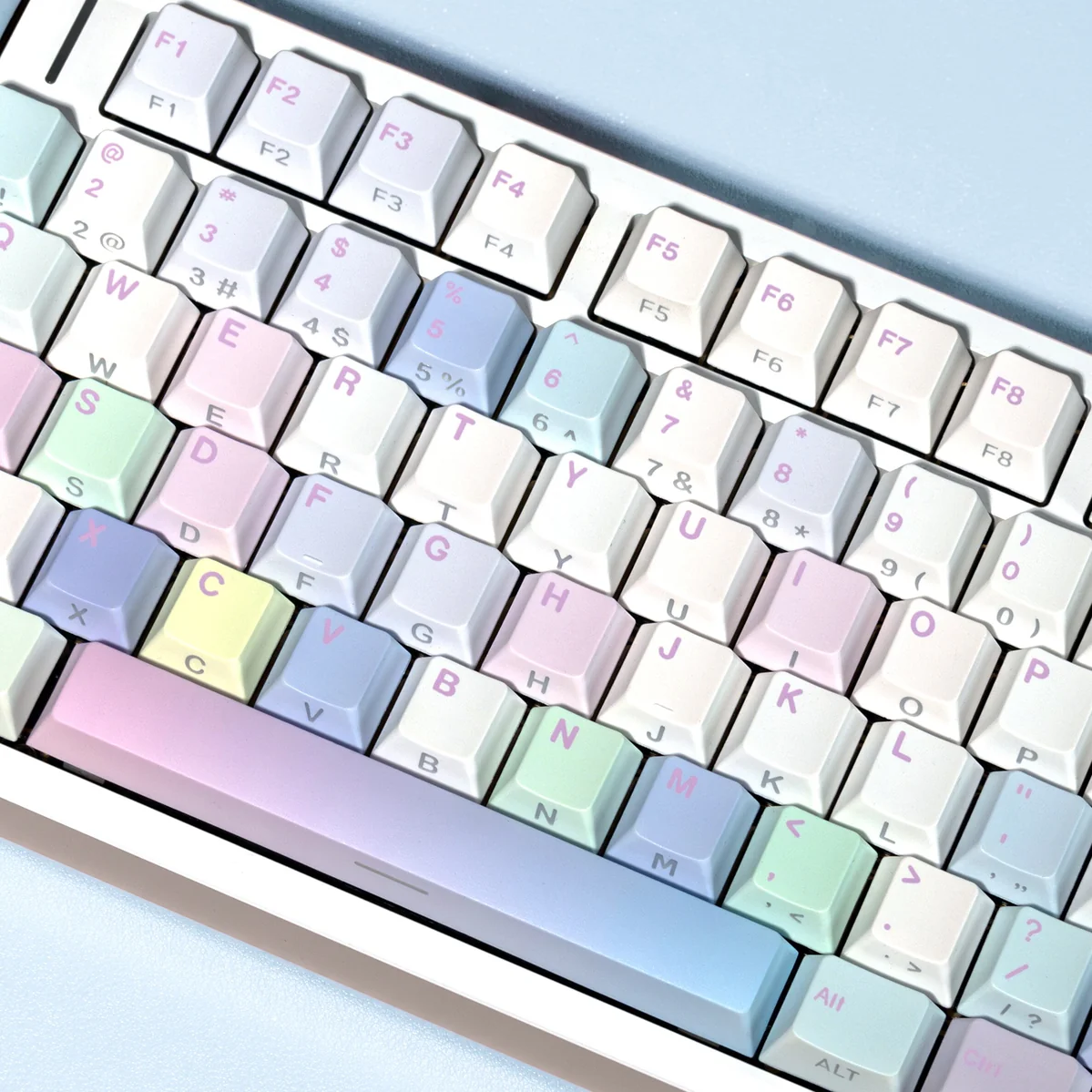 Full view of the Dreamy Bubble PBT keycap set layout