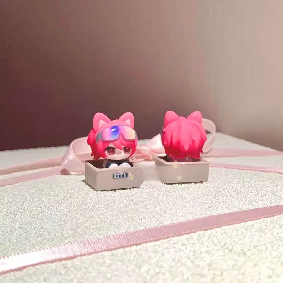 Handcrafted resin cat keycap with gaming character theme