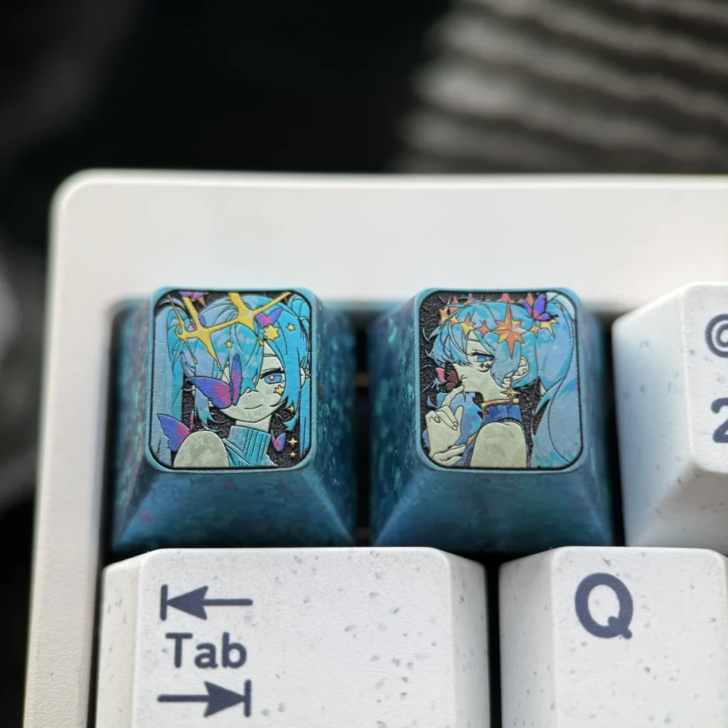 Hatsune Miku Titanium ESC Keycap, festive design