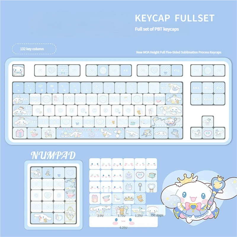 Angle view of Hello Kitty Cinnamoroll Cloud Dreamy Cinnamoroll showing color layering and layout presence