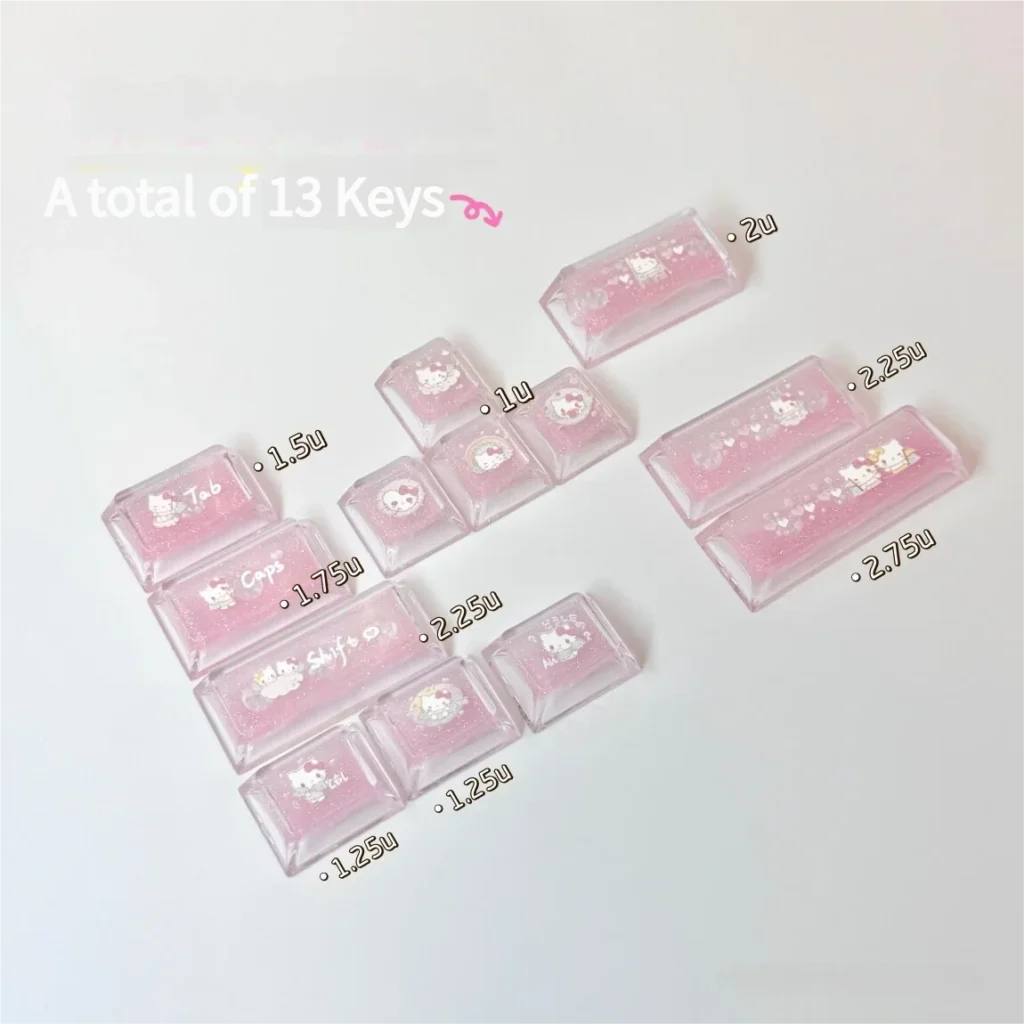 Angle view of Hello Kitty Hello Kitty Handmade iconic Hello showing color layering and layout presence