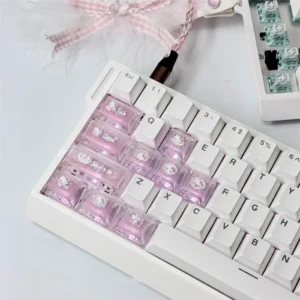 Hello Kitty Hello Kitty Handmade iconic Hello hero image featuring Hello Kitty Supplement Keycap Set