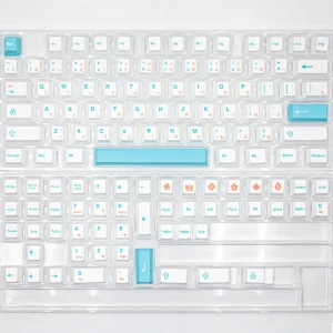 Angle view of Ice Berry Series Cherry Durable PBT refreshing showing color layering and layout presence