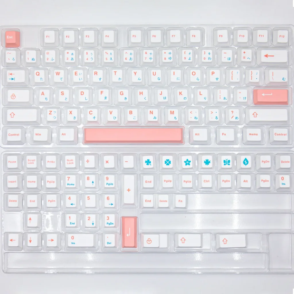 Detailed texture view of Ice Berry Series Cherry Durable PBT refreshing design and material