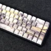 Jinxian Cherry Keycap Set Side-Engraved Backlit installed on a mechanical keyboard setup
