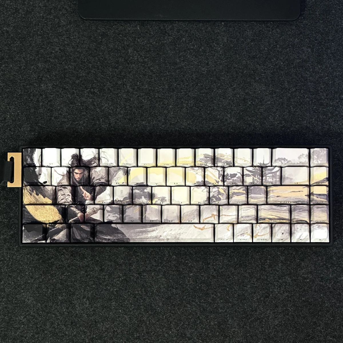Jinxian Cherry Keycap Set Side-Engraved Backlit hero image featuring Jinxian Keycap Set