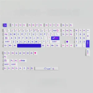 Full layout compatibility of the 125-key Klein Blue keycap set
