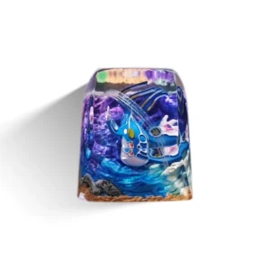 Handcrafted transparent resin Kyogre artisan keycap for mechanical keyboards