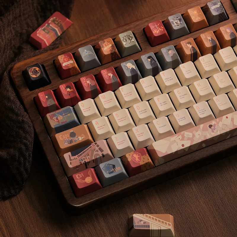Side profile of Letter of The Owl Exclusive showing keycap set shape and fit
