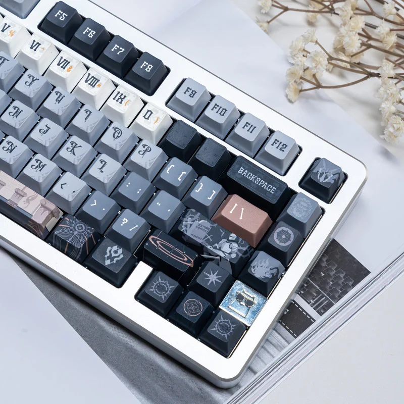 Detailed texture view of Medieval Astrolabe Cherry Keycap Exquisite design and material