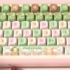 Art Nouveau style floral keycaps PBT material